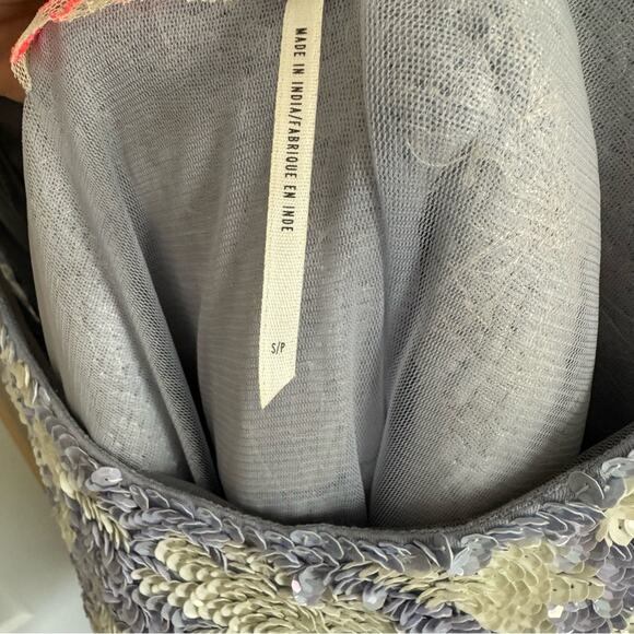 Free People Periwinkle Blue Sequin Sleeveless Mini Dress Size Small - Picture 6 of 7